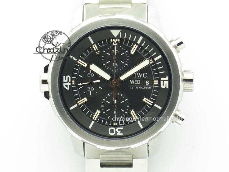 MIROTIME 0211 Classic Aquatimer Chrono IW376803 V6F 1:1 Best Edition Black Dial On SS Bracelet A 7361